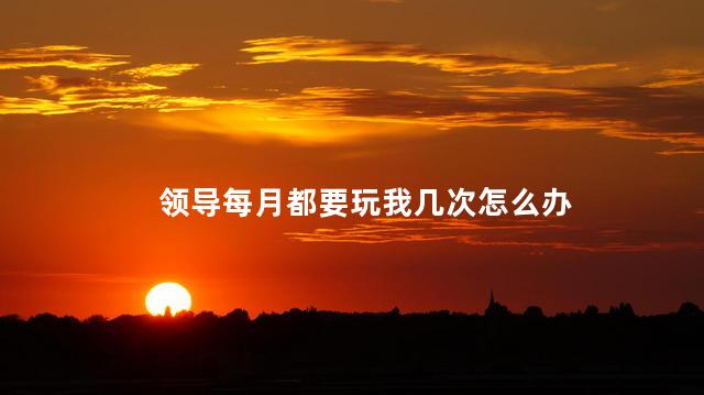 领导每月都要玩我几次怎么办