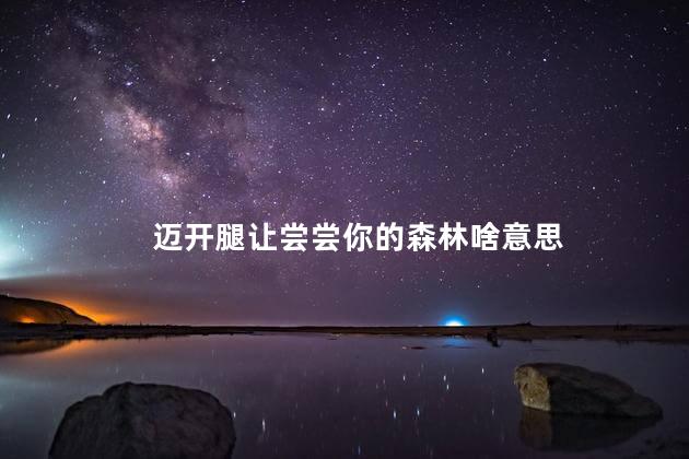 迈开腿让尝尝你的森林啥意思