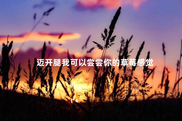 迈开腿我可以尝尝你的草莓感觉