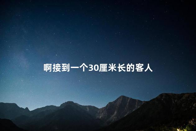 啊接到一个30厘米长的客人